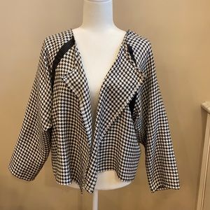 NWOT Zoran Design Unstructured Houndstooth Jacket